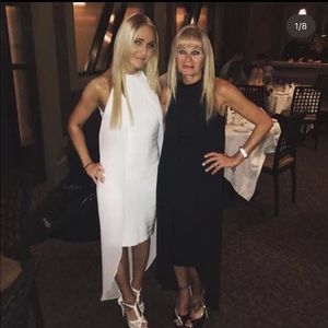 VENUS Chiffon Overlay Bandage Dress - White